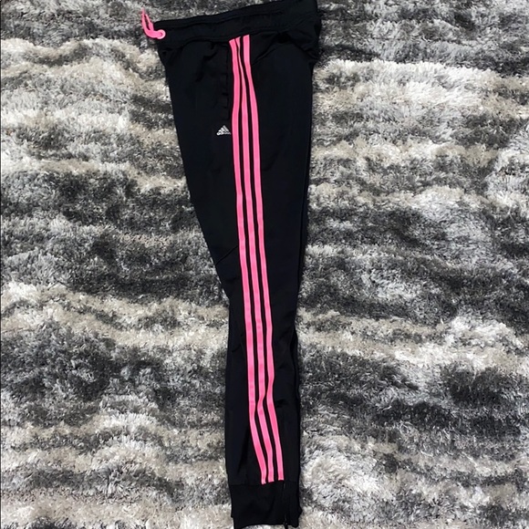 Black and pink Adidas track pants - Picture 2 of 2